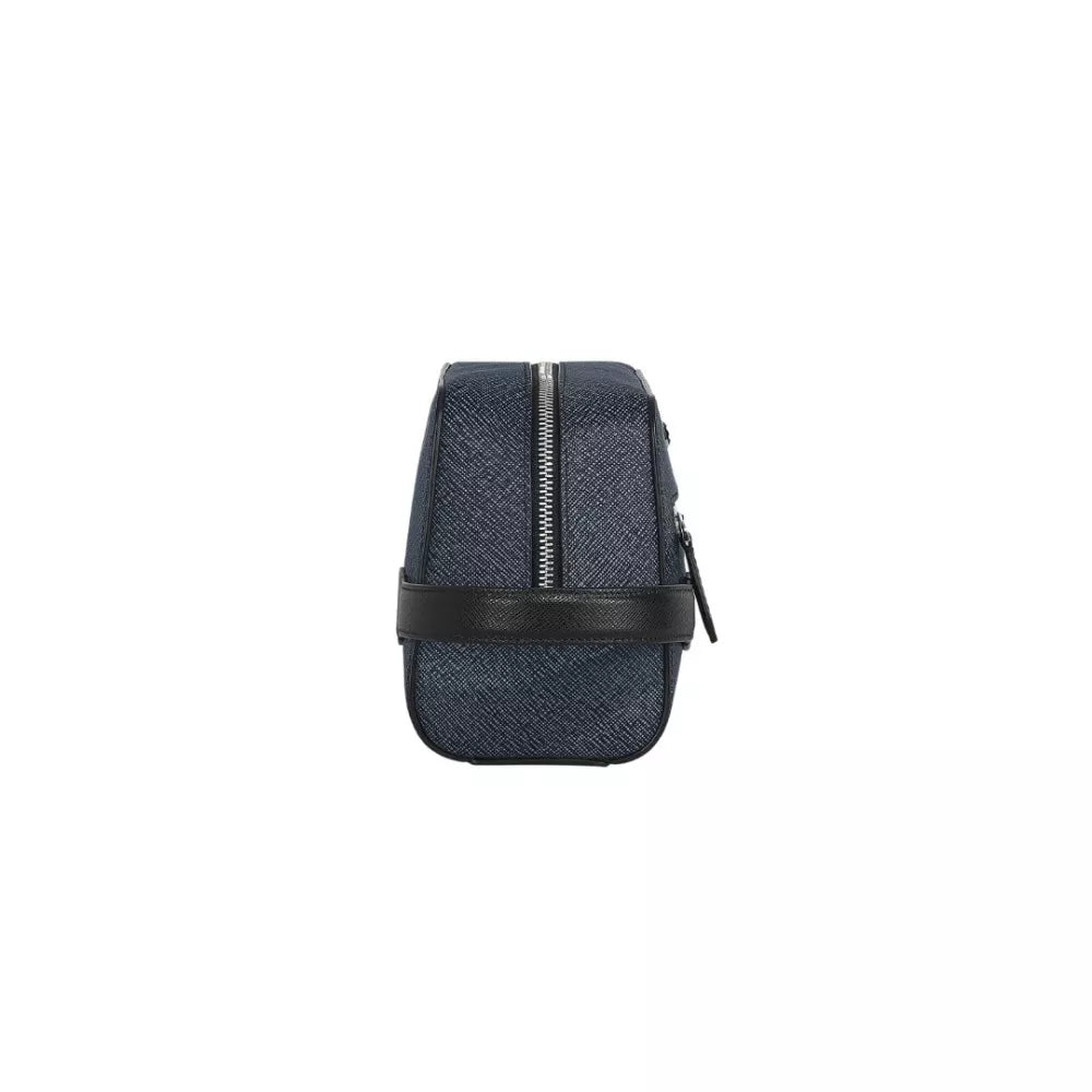 Montblanc Sartorial MB220339 Pochette Clutch in Pelle Tweed Blue