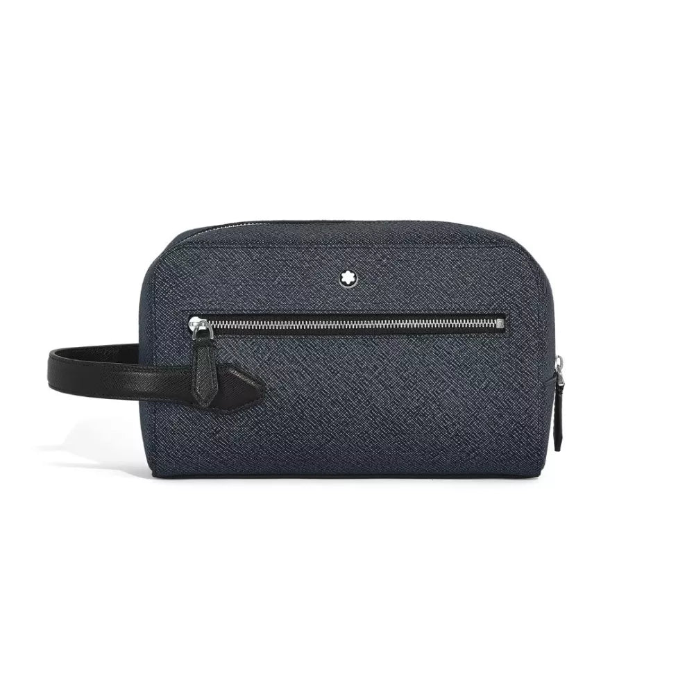 Montblanc Sartorial MB220339 Pochette Clutch in Pelle Tweed Blue