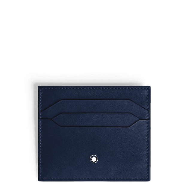 Montblanc Meisterstück MB221664 6-Card Holder in Ink Blue / Black Leather