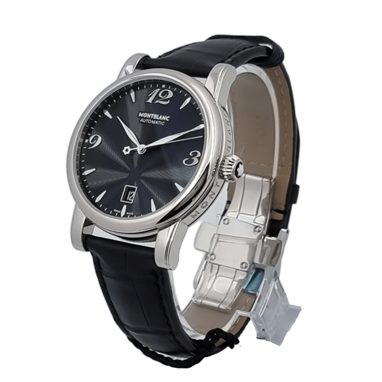 ID: ON3133MARCA: MontblancREFERENZA: 105895MODELLO: Star AutomaticGENERE: Uomo MOVIMENTO: AutomaticoCASSA: Acciaio CRISTALLO: ZaffiroDIAMETRO: 39 mm RESISTENTE ALL'A