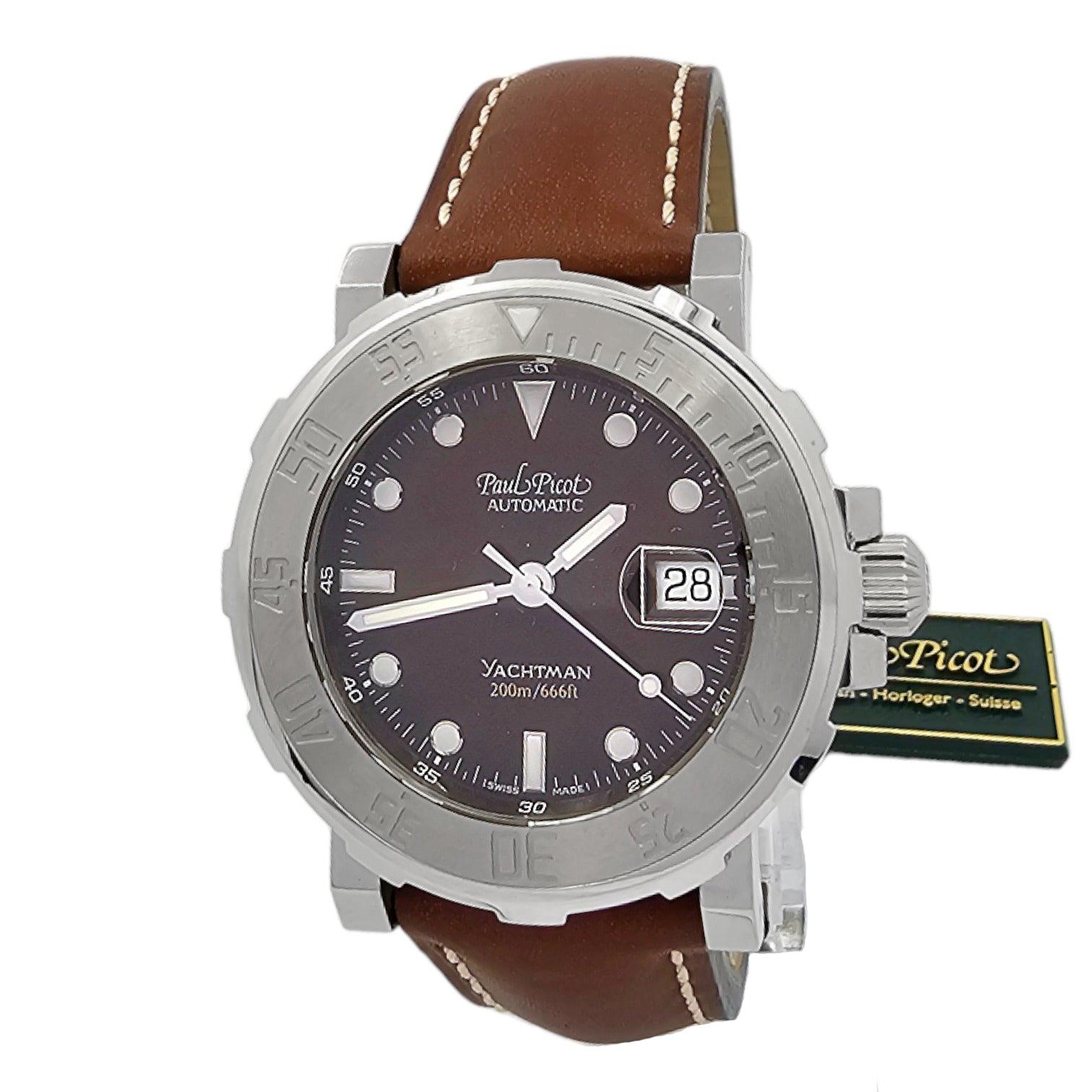 Paul Picot Yachtman 200 mt Brown Dial Ref. 1051/P - ON5695 - LuxuryInStock