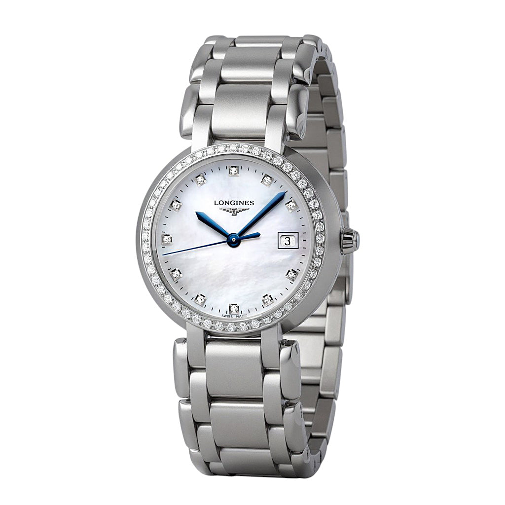 Longines PrimaLuna Bezel and Index Diamonds Quarzo 30 mm Ref. L81120876 - ON8423