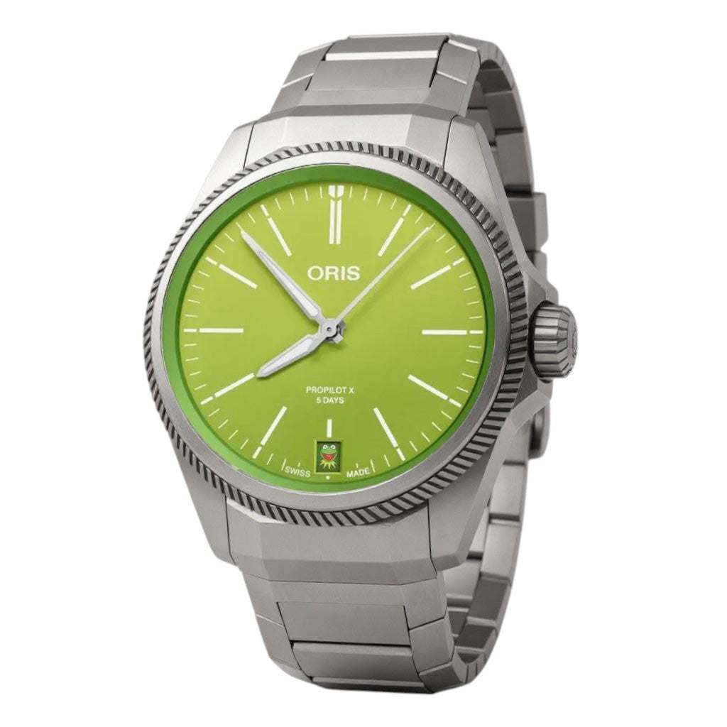 Oris ProPilot X Kermit Edition Automatico 39 mm Ref. 01 400 7778 7157-SET - ON5418