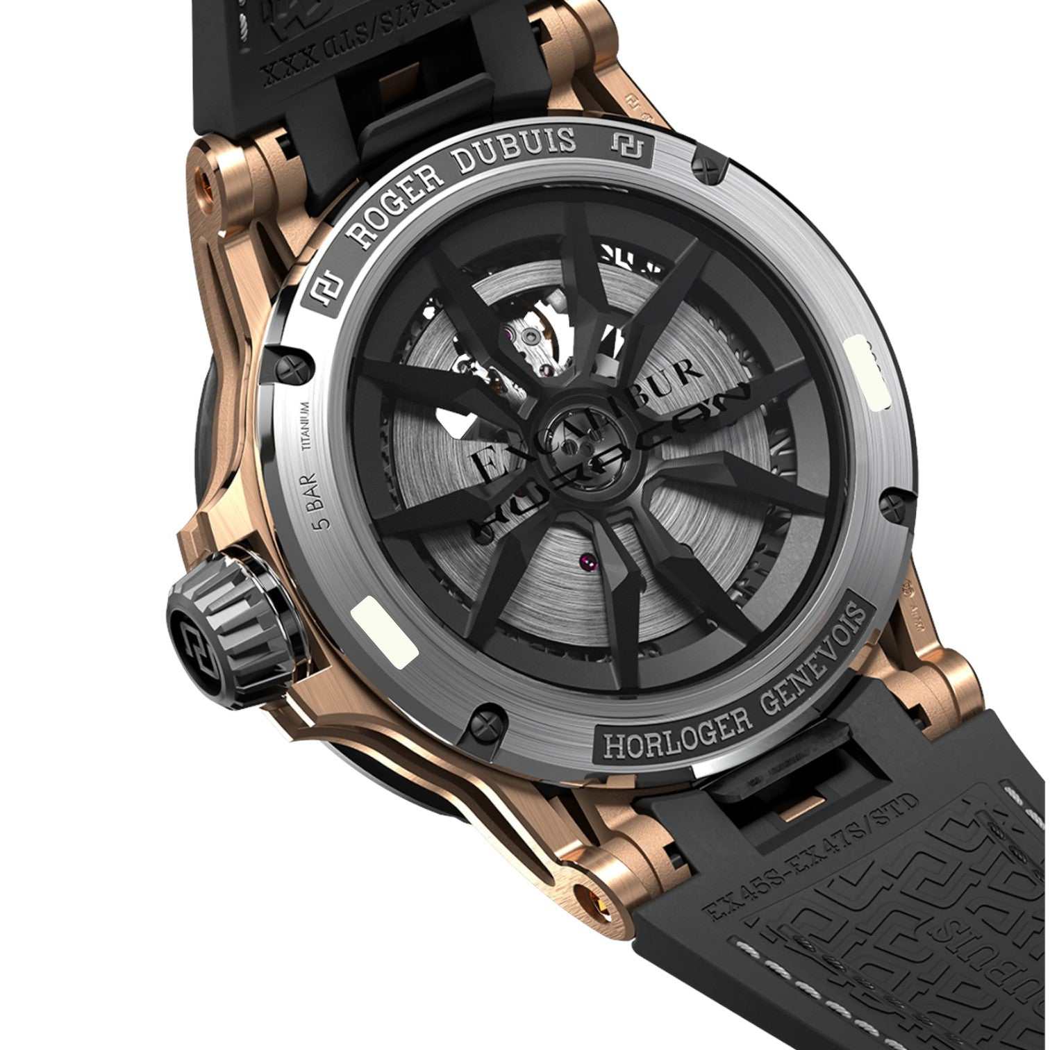 PREZZO SU RICHIESTA - Contattateci - Roger Dubuis Excalibur Spider Huracán Automatic Rose Gold 18 kt 45 mm Ref. DBEX0750 - ON7700