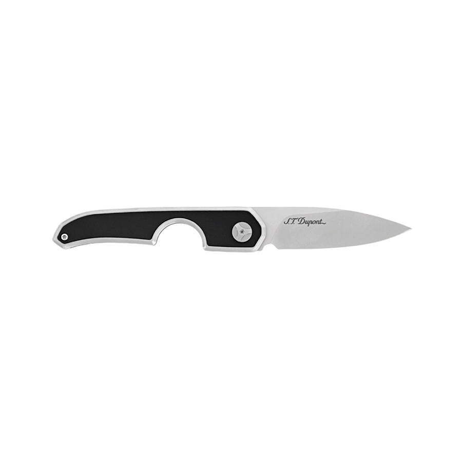 S.T. Dupont Cigar Knife Drop Point black steel